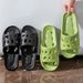 Slippers Men Bathroom Water Leaky Slippers Summer Women Home Couples Non-slip Indoor Home Waterproof Sandals Super Light_vogvips.com
