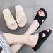 Non-Slip For Women Summer Outdoor Wear Internet Celebrity Ins New Cross Strap Sandals Wedge Thick Sole Flip-Flops Beach_vogvips.com