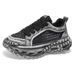 Men's Athletic Running Shoes Breathable Mesh Hollow Out Tire Sole Height Increasing Lightweight Comfortable Trendy For Teens_vogvips.com