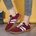 Lace Up Flat Shoes For Running, Sports, Casual, Fashionable, Comfortable Women's Shoes_vogvips.com