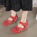 2026 New Cross-Border Closed-Toe Non-Slip Large Size Sandals, Wedge Heel Women's Shoes, Stitched Outerwear Velcro Shoes_vogvips.com