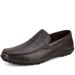 Men's Round Head Shoes Sleeve Casual Men's Casual Leather Shoes Loafer Men's Shoes Dad_vogvips.com