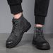 2025 New Versatile High-Top Men's Shoes, Leather Mid-Calf Boots, Fleece Lining_vogvips.com
