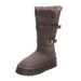 Tall Snow Boots Women's Thick-soled Piled Thickened Medium And Long Snow Cotton Boots Cotton Shoes_vogvips.com