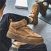 Euro Step Martin Boots Suede Men's Height Increasing Work Spring Summer British Style High-top Sneakers Trendy Shoes_vogvips.com