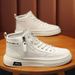 Men's Shoes Breathable High-top Shoes Men's Little White Shoes Non-slip Sports And Leisure Board Shoes_vogvips.com