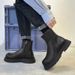 European Warm Series Autumn Men, Breathable Soft Sole British Style Chimney Boots, High Top Black Trendy Mid-Top Workwear Martin_vogvips.com