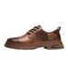 Live Stream Of Shoes: 2024 Autumn New Low-top British-style Antique Bronze Martin Men's Casual Leather Shoes, Vintage_vogvips.com