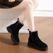 Women's Snow Boots With Fleece Lining, 2025 Winter New Style, Thickened Short Boots, Non-Slip Thick Sole, Warm Cotton Shoes_vogvips.com