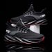 Men's Fly-knit Summer Breathable 2025 Black Trendy Non-slip Mesh Shoes, Cross-border Men's Sports Running Casual Shoes_vogvips.com