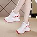 2022 Spring New Korean Style Dad Leather Surface Women's Thick Sole Height Increasing Slimming Casual Sports Shoes_vogvips.com