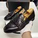 Men's business casual leather shoe head layer cowhide cover feet breathable fashion double buckle loafers_vogvips.com