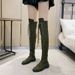 Women's plus Size Slimming Winter Boots with Laces round Toe Over-The-Knee Style New Fashion Cowboy Boots_vogvips.com