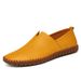 TerraStride Large Size Slip-On Handmade Stitched Loafers Spring Summer Top Layer Cowhide Hollow Men's Leather Shoes_vogvips.com