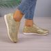Large 2025 Winter New Sequin Cloth Sports Casual Women's Shoes Shallow Mouth Flat Bottom Round Head_vogvips.com