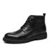 Martin Boots Men's Retro Short Boots Business Dress Brock High-top Leather Shoes Heightening Tooling Leather Boots_vogvips.com