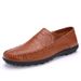 New bean shoes Men's shoes spring and summer shoes leather shoes hollowed out large size_vogvips.com