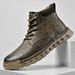 Cotton Boots, Men's Winter Fleece Mid-Top Men's Shoes, Cold Protection, Warmth, Plus Size Outdoor Sports And Leisure Sno_vogvips.com