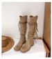 Wasteland Style Tassel Knight For Women 2024 Autumn New Thick Heel Over-the-Knee Long Slimming Pile Boots_vogvips.com