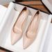 Women's Shoes Pointed Toe Chunky Heel Pumps - Soft Leather Slip-On Dress Shoes For Work & Daily Wear (Sizes 31-43, 5cm/7cm Heel Options)_vogvips.com