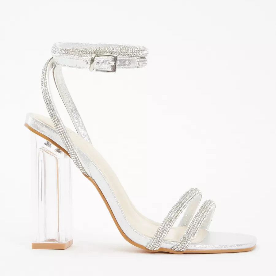 Women S Crystal Heel Diamond Open Toed Bare Strap Square Toe High Heeled Sandals_vogvips.com