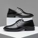 Plus Size Men's Business Leather Shoes Formal Wear Thick Soled Low Heeled Casual Style British Style_vogvips.com