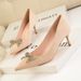 Women S Pumps Style Simple Women Stiletto High Heels Shallow Mouth Pointed Toe Rhinestone Bow Single Shoes_vogvips.com