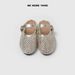Gravity Shoe Factory Exposed Toes 2025 Summer Simple Wind Hollow Sexy Mesh Shoes Low Heel Baotou Half Slippers Cool Drag_vogvips.com