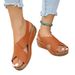 Roman Women's Summer New Style Sponge Cake Wedge Heel Thick Sole Casual Fish Mouth Beach Sandals_vogvips.com