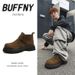 Thick-soled Heightening Big-head Martin Boots Retro Low-top Short Boots_vogvips.com