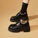 Soft Leather Thick-soled Loafers Women's Velvet Warm Cotton Shoes To Increase The Height Of Soft-soled Small Leather Shoes_vogvips.com
