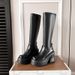 Autumn Winter New Style Petite Over-the-Knee Long High Chunky Heel Thick Sole Height Increasing 2025 Elastic Slim Boots_vogvips.com