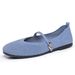 Women's Soft Flat Mary Jane Shoes - Lightweight Slip-On Casual Pumps For Daily Wear & Korean Style Outfits_vogvips.com