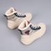 2025 New Winter High-Top Thick-Soled Snow Boots With Fleece, Thickened Non-Slip Cotton Shoes, Height Increasing Warm_vogvips.com