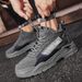 European Warm Series Autumn New Men's High-top Sports With Leather Patchwork Pattern Thick Sole Fashion Martin Boots_vogvips.com