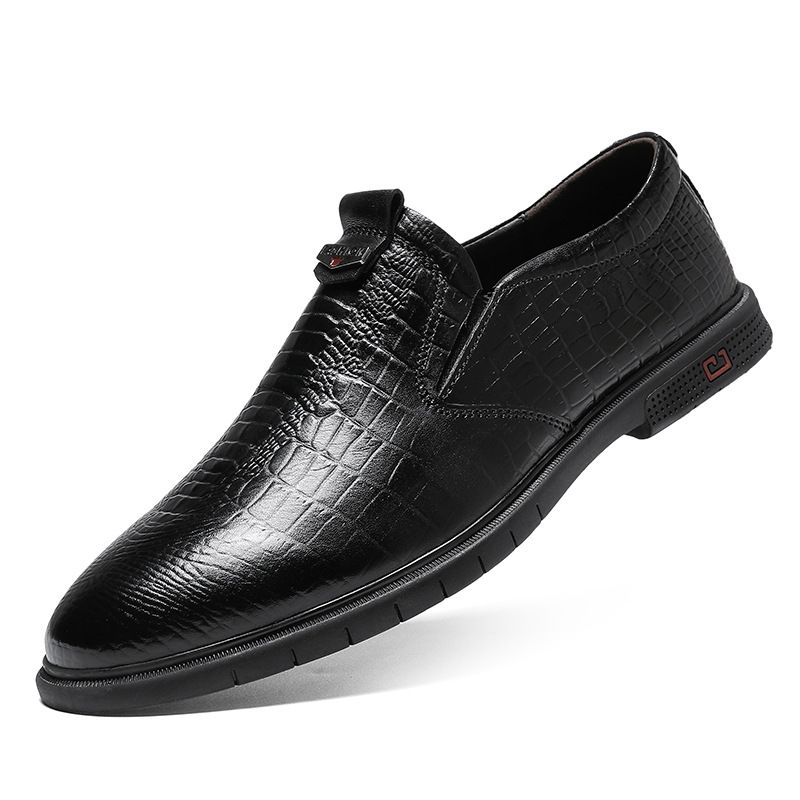 Men's Shoes Crocodile Pattern Men's Dress Gentleman's Leather Shoes Small Leather Shoes Large Size Shoes_vogvips.com