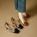 Two-tone High-heeled Shoes For Women, Stiletto, Fashionable And Sexy, 2026 Spring New Model, European And American Style, Square T_vogvips.com
