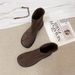 Women's Retro Suede Chunky Boots - Winter Stretch Ankle Boots With Back Zipper | Plush Lined | Slip-Resistant Thick Sole | Fashion Chelsea Boots_vogvips.com