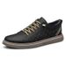 Men's Round Head Board Shoes Cowhide Surface Breathable Embossed Casual Little White Shoes Low-top Sports Men's Shoes_vogvips.com