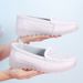 Air Cushion Nurse Shoes Women's Comfortable Soft Sole Breathable Non-slip Flat Heel Thick Sole Work Medical Small White Shoes_vogvips.com