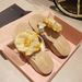 Women’s Shoes Small New Fairy Style Wedge Heel Flip Flops Women Summer Fashion Straw Flower Thick Bottom Pastoral Holiday Beach Shoes_vogvips.com