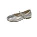 Silver French Gentle Temperament Flat Bottom Light Mouth Single Shoes Women's Retro Soft Sole Mary Jane Shoes_vogvips.com