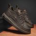 Men's Work New Spring Autumn Versatile Trendy Martin Mid-Top Business Casual Leather Shoes_vogvips.com