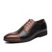 Men's Footwear Fashion Breathable Small Foot Flat Low Heel Lace-up Retro Small Leather Shoes_vogvips.com