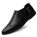 First Layer Men's Casual Single Shoes Overfitting Loafers Low Heel Casual Men's Shoes Casual Leather Shoes_vogvips.com