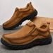 Casual Leather Shoes Men's Autumn Leather Platform Sole Anti-Slip One-Foot Pedal Top Layer Cowhide Men's Shoes Cargo Boo_vogvips.com