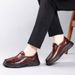 Euro Step Autumn New Genuine Leather Business Casual Men's Thick Sole Slip-On Loafers Non-Slip Wear-Resistant Dad Shoes_vogvips.com