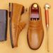 Euro Step 【5 Days Shipping】Men's Handmade Goodyear Leather Sole Vintage Business Casual Loafers_vogvips.com