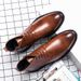 Euro Step All Seasons High Martin Mid Top Leather Shoes Men's British Brogue Ankle Boots_vogvips.com
