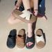 Thick Soled Small Fragrant One-piece Slippers Women, 2025 New Summer French Style For Outdoor Wear, Beach Sandals_vogvips.com